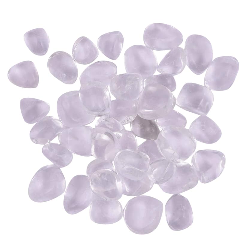 Crystals Quartz Tumble | Natural Energised Tumble Stone Gemstone,Crystal Pebble Tumble Stones for Reiki Healing,Aquariam,Gardening,Decorating,Home,Office,Pocket Stone(KI_15) by Krishna Impex