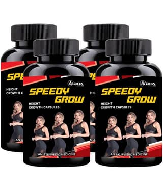 Dha Ayurveda Speedy Grow- Herbal Height Growth Capsule 120 No.S Pack of 4