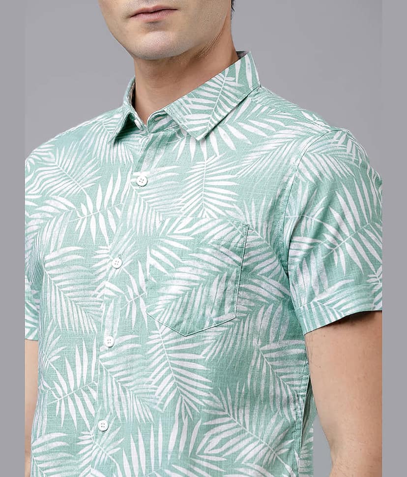 Highlander 100% Cotton Slim Fit Printed Half Sleeves Men's Casual Shirt - Multicolor ( Pack of 1 ) view 4