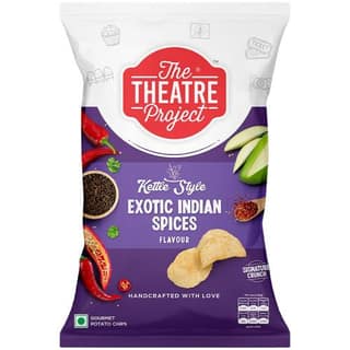 The Theatre Project Kettle Cooked Chips - Exotic Indian Spices, 42 gm