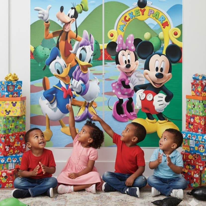 Mickey Mouse Scene Setter 65" X 59 - 5Pc view 6