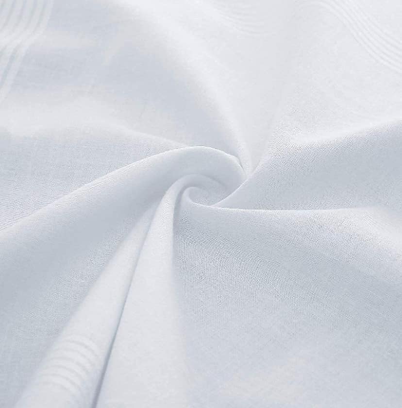 100% Cotton Premium Collection Handkerchiefs Hanky for Men, Set of 18 (White), Standard view 3