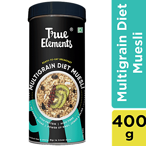 True Elements Multigrain Diet Muesli - Rich In Protein & Fibre, 400 g