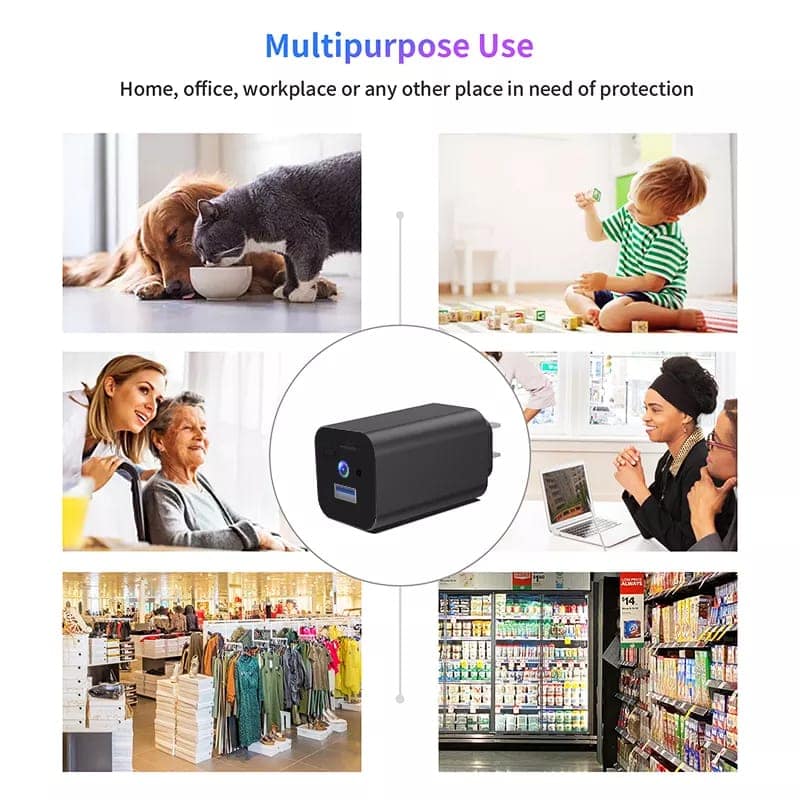 AUSHA USB Wall Charger Hidden Camera | 1080P HD, Plug-in Power, Discreet Indoor Surveillance view 7