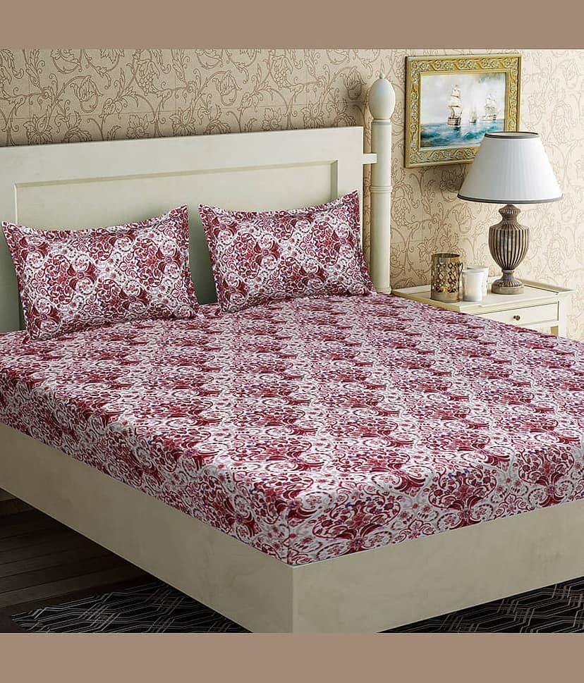 Home Candy Microfibre Double Bedsheet ( Brown )