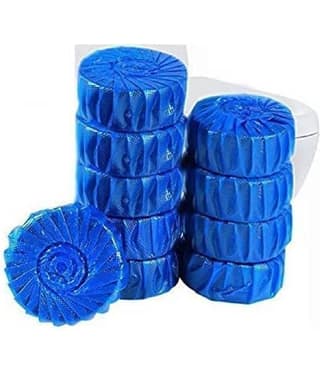 DHSMART Automatic Blue Clean Bubbles Toilet Cleaner Tablets Bowl.Bathroom Toilet Tank Cleaner 1 Pack of 10