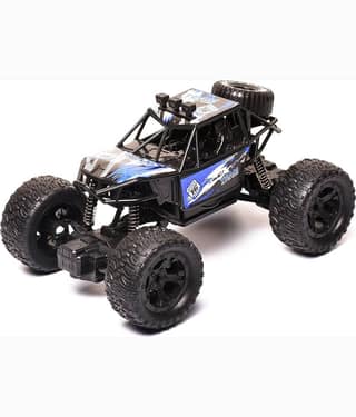 Braintastic Rock Climbing RC Cart Off-Road Rock Crawler Truck Vehicle 2.4ghz 2wd 1: 20 Radio Remote Control Car Toys for Kids 5+ Years (Blue)