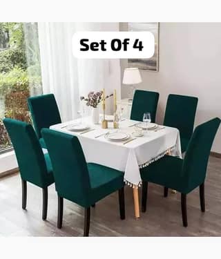 MAHALUXMI COLLECTION 1 Seater Polyester Chair Cover ( Pack of 4 )