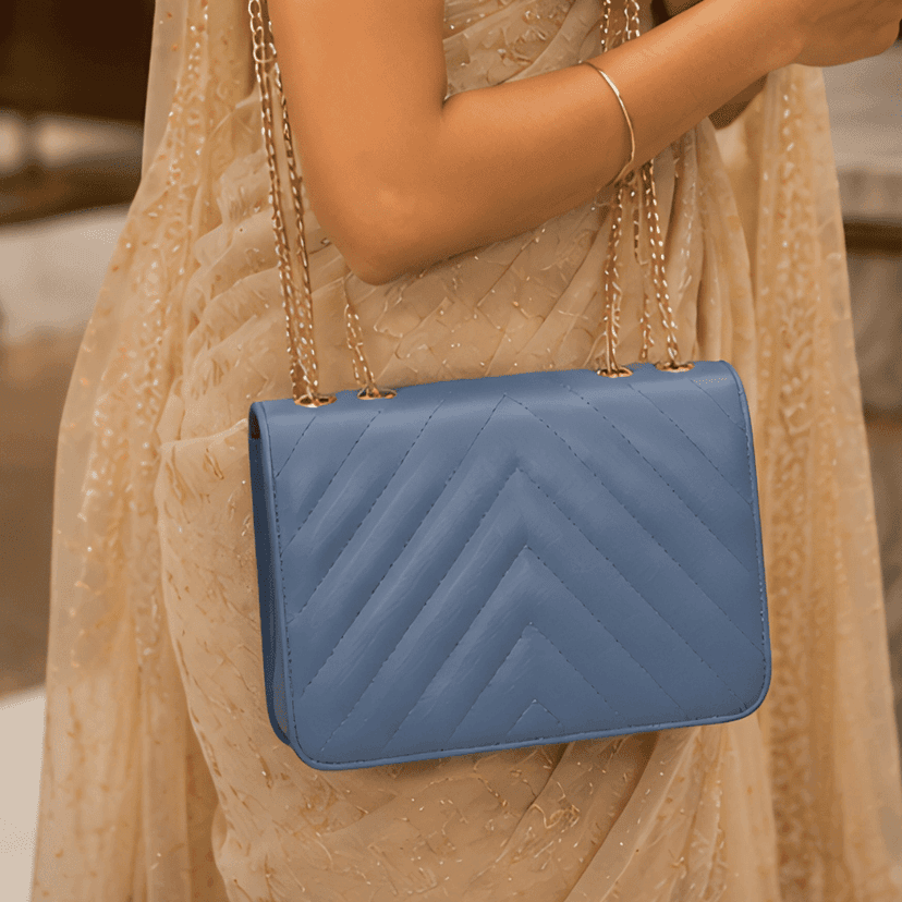Royal Amethyst Quilted Luxe Handbag view 2