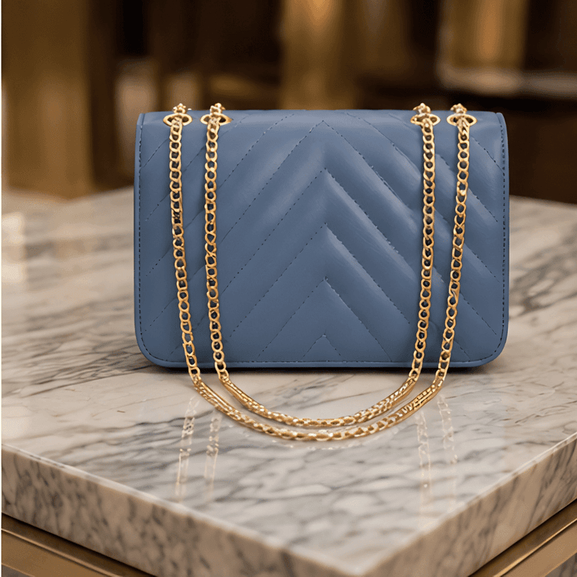 Royal Amethyst Quilted Luxe Handbag view 3