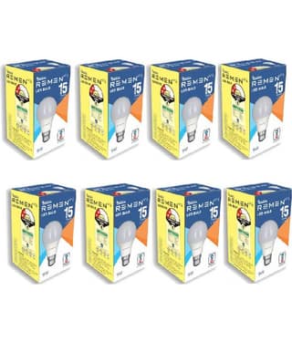 Remen Led Lites - 9W Cool Day Light LED Bulb ( Pack of 8 )