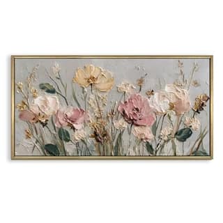 Wall Painting for Living Room Floral 2x4 Ft (C)