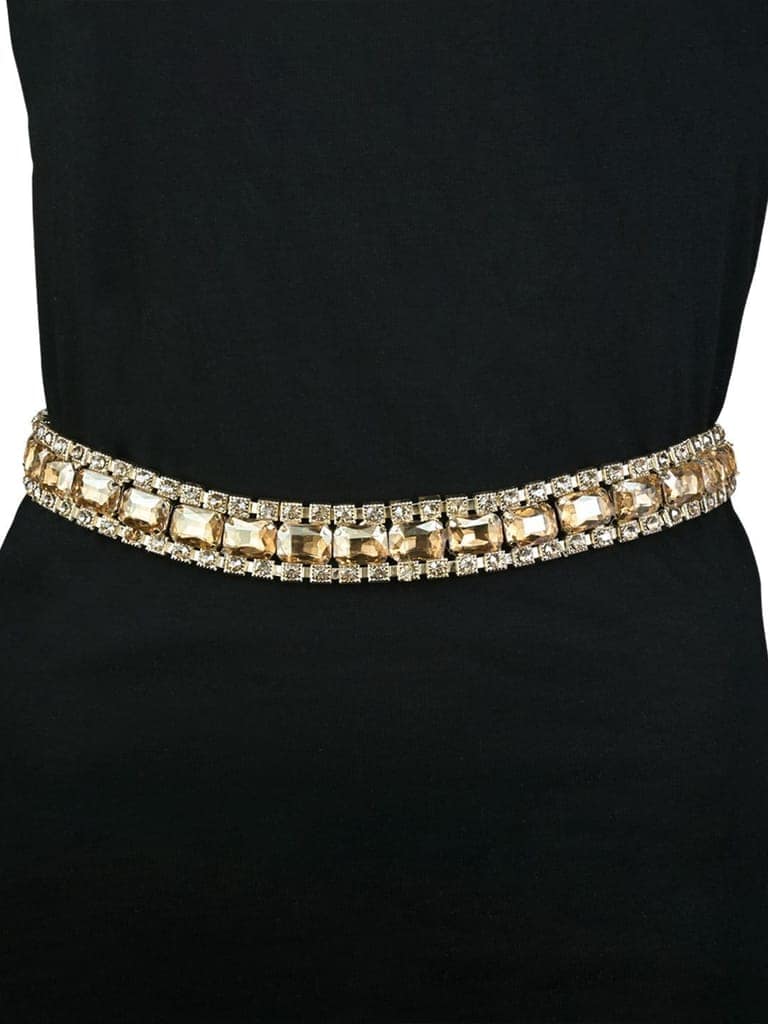 Gold stone studded belt view 4