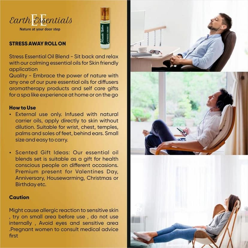 Aromatherapy Roll On Sleep Aid , Energy & Stress Away view 4