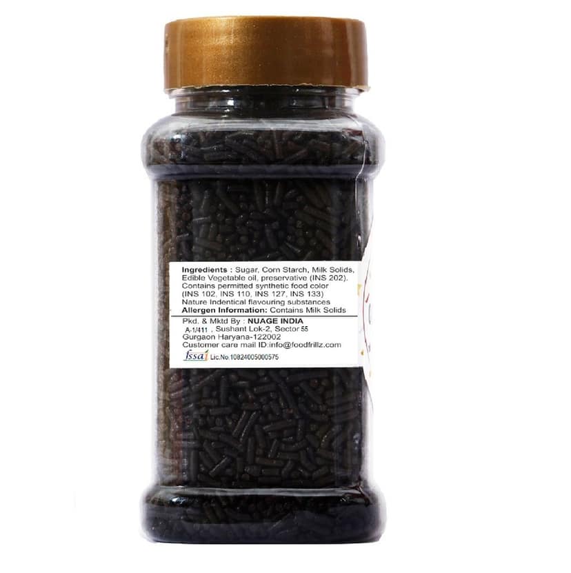 foodfrillz Chocolate Vermicelli Strands Sugar Sprinkles for cake decoration, single pack, 100 g view 2