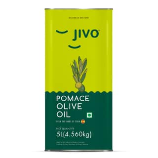 Jivo Pomace Cooking Olive Oil 5 Litre Tin | Recommendable for Roasting, Frying, Baking All type of Cuisines| Healthy Cooking Oil for Daily use