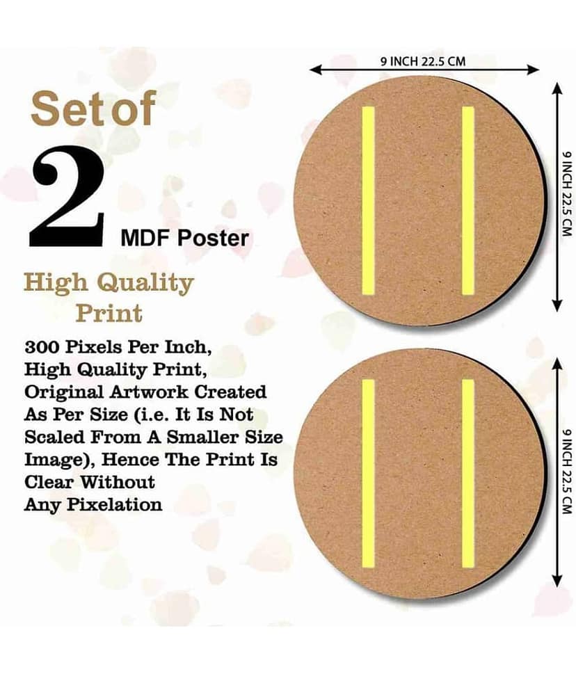 Saf Premium Floral wall hanging MDF Painting view 2