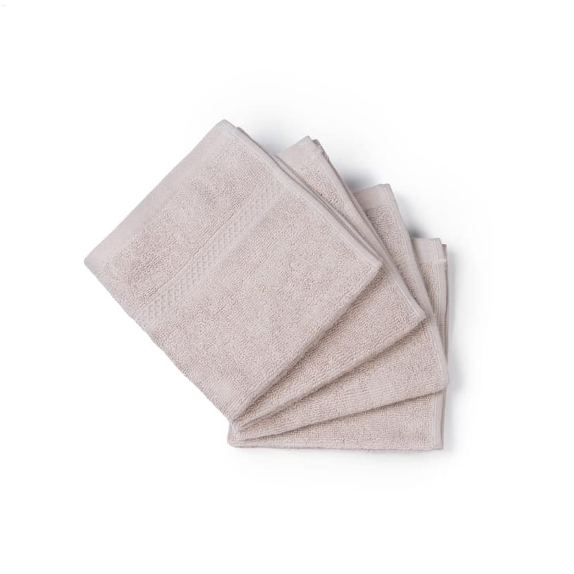 Feather & Spun Bamboo Cotton Face Towel(Pack of 4) | Lavender Fragrance | Oeko-TEX® Standard 100 | Anti Microbial | Fade Resistant | Double Needle Stitch | 600 GSM - 33 cms x 33 cms view 2