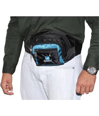 Goodluck Polyester Black Waist Pouch