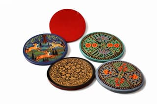Handcrafted Hand-Painted Wooden Plaques with Floral Designs – Festive Home Décor & Gift Accents