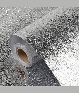 Waterproof Self Adhesive Aluminium Foil Wall Paper For Walls Drawers (60x200cms) (Pack of 1)