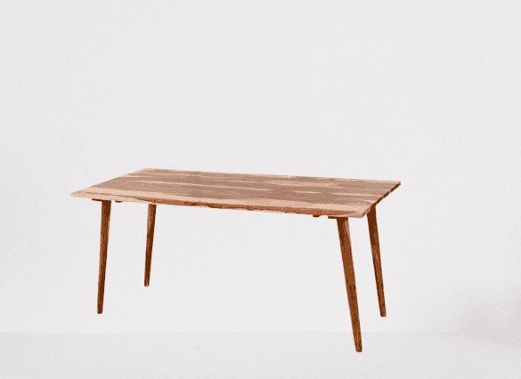 Jamani art craft; Tree House Sheesham Wood 6 Seater Dining Table for Home | Wooden Dining Table for Dining Room | Living Room Dining Table | Solid Wood Restoration and Cafe Dining Table | Natural Wood view 2