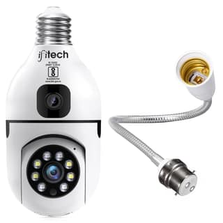 IFITech 4MP Dual Lens Wireless Home Security WiFi Camera with Flexible Gooseneck Extension Holder | 1080p (2MP) Each Lens | 360 Coverage, Colorful Night Vision, Plug & Play, Easy Setup IFITech 4MP Dual Lens Wireless Home Security WiFi Camera with Flexibl