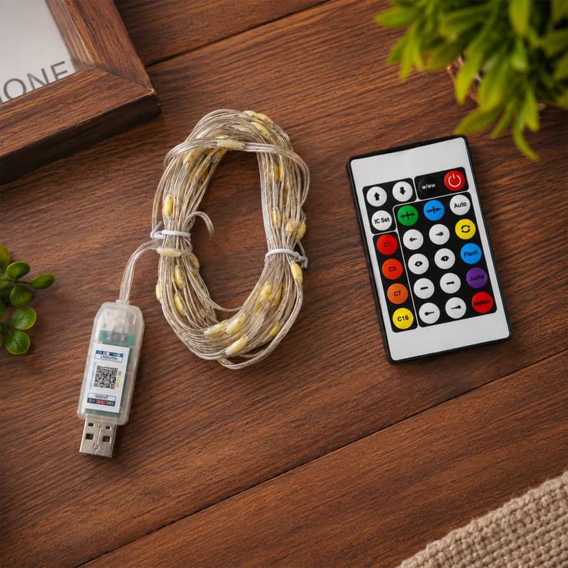USB RGB LED Festival String Light Series with Remote for Home Decor (1 Pc) view 3