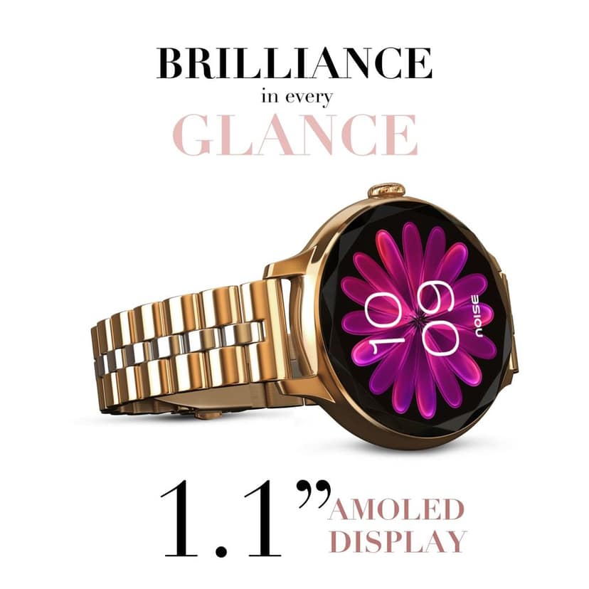 Noise Diva Smartwatch with Metallic Rose Blend view 3