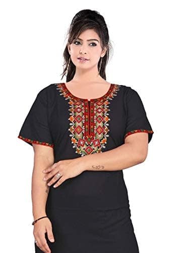 VALENCIA SLEEPWEAR Dimond Shap Embroidery Gown Maxi Nightwear Nighty Lizzy Bizzy Soft Fabric Length Night Slip view 3