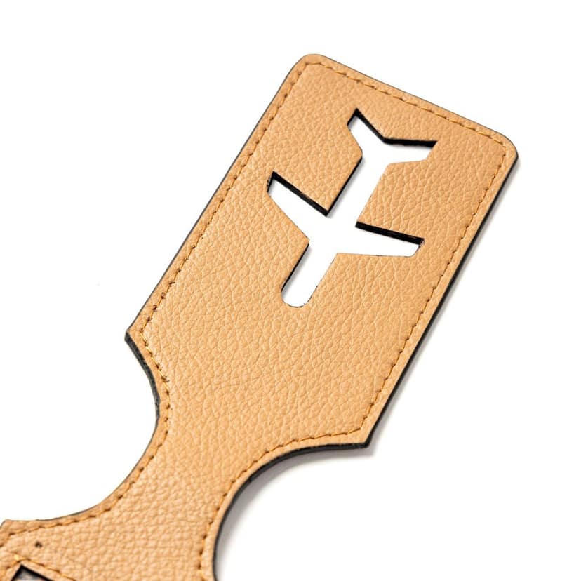 Airplane Vegan Leather Travel Tag - Caramel view 5