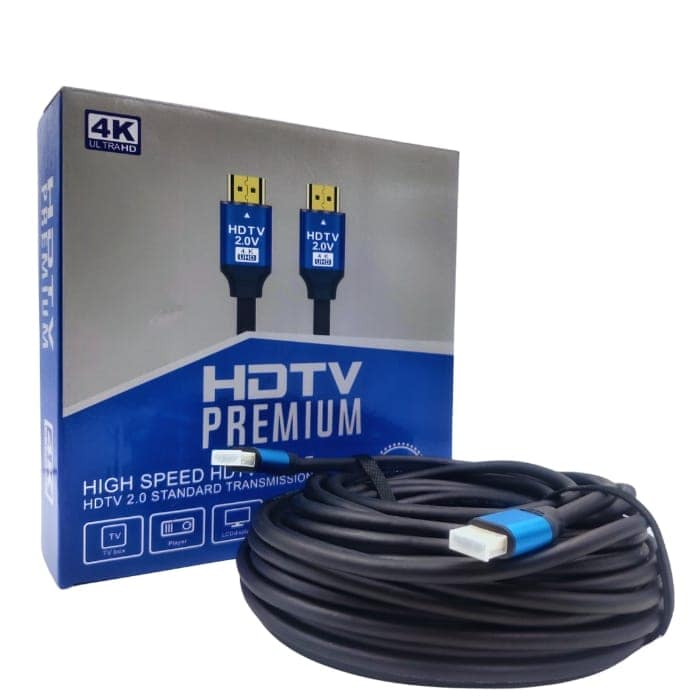 Velvu Male to Male HDMI Cable 15 Meters (49.5 feet) - Supports All HDMI Devices, High Speed 3D, 4K, Full HD 1080p ST-HDMI-4K- 1500 with Box view 5