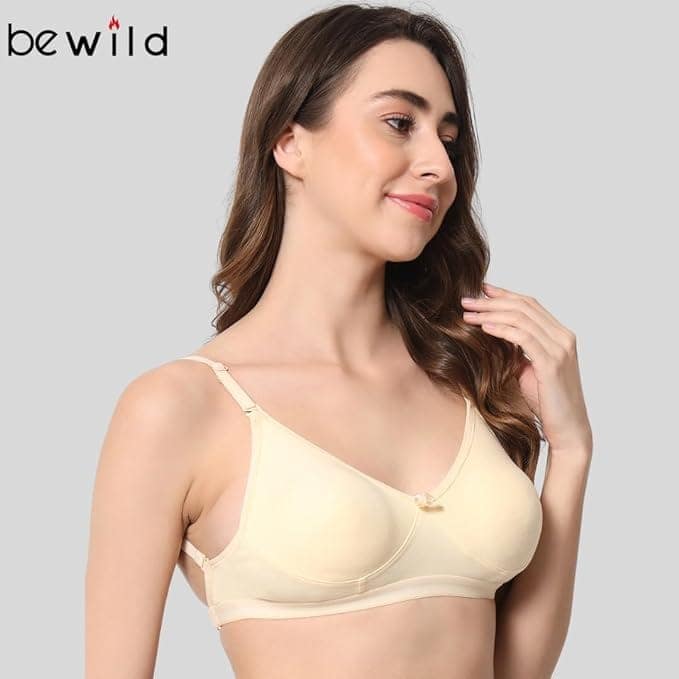 Bewild full coverage Backless cotton bra for women and girls/ladies/casual/non padded/everyday/transparent strap & band free view 4
