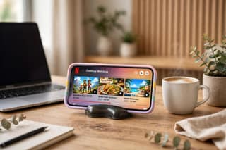 Apple Shape Mobile Holder for Desk and Tabletop Use