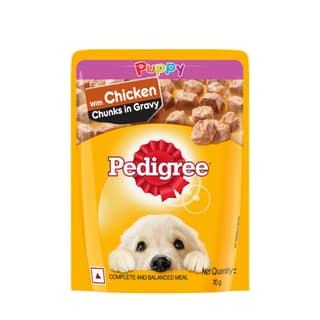 Pedigree Puppy Dry Dog Food Food, Chicken & Milk 70 gms