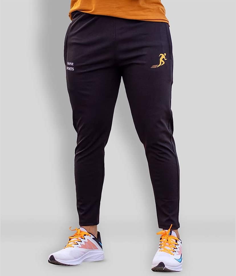 VAPOR SPORTS Black Polyester Men's Trackpants ( Pack of 1 )