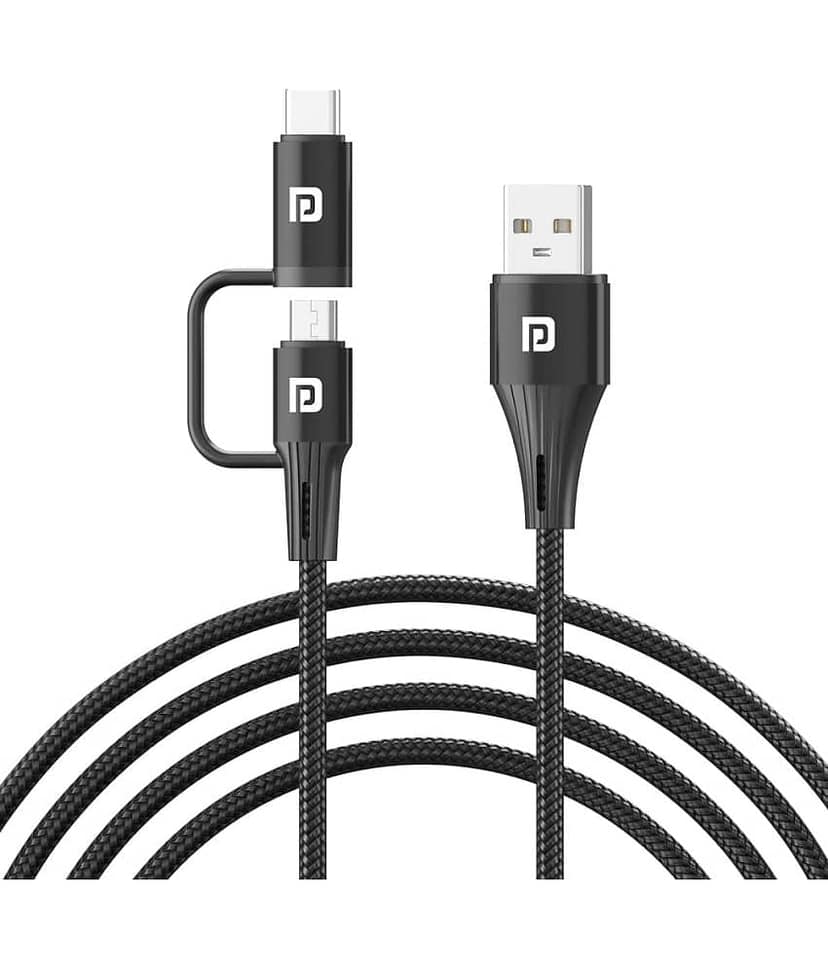 Portronics - Black 3A Micro USB Cable 1 Meter