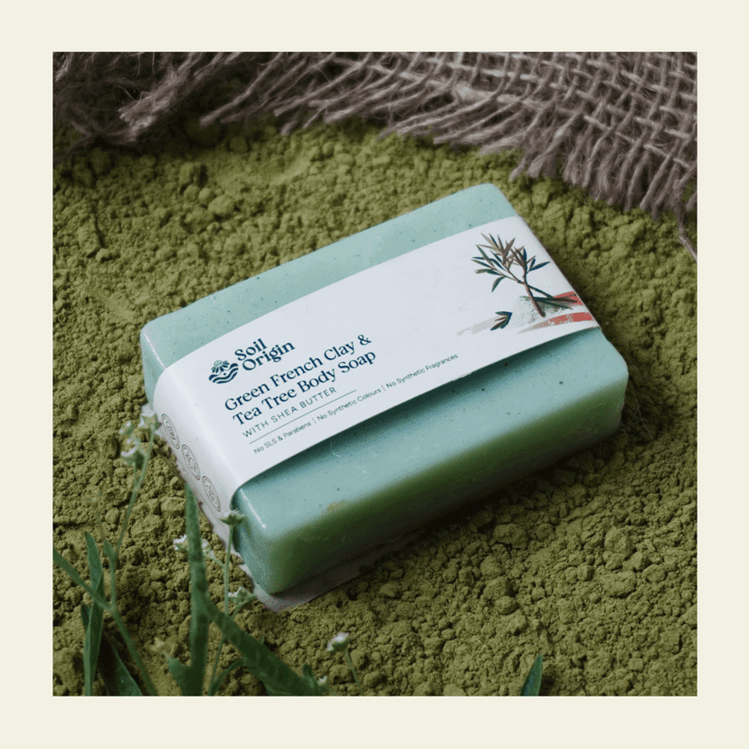 Green French Clay & Tea Tree Body Soap With Shea Butter - 100 Gm view 6