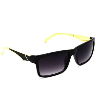 Hrinkar Gold Rectangular Sunglasses ( Pack of 1 )