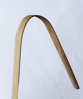 Eco-Friendly Curved Bamboo Toothbrush Holder for Bathroom