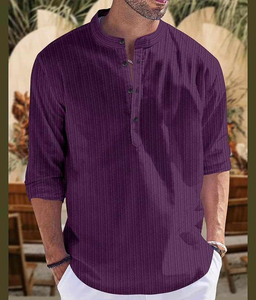 Nofilter Silk Striped Regular Kurta For Men ( Beige )
