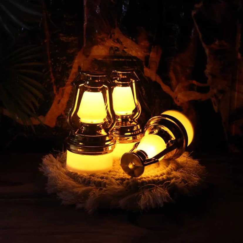 Decorative Vintage Lantern Style Flameless LED Candles (12 Pcs)