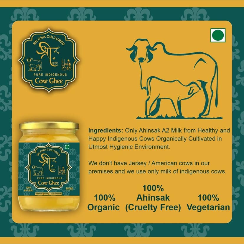 Pure Desi Cow Bilona Ghee Shree Ghritam (250ml) view 5