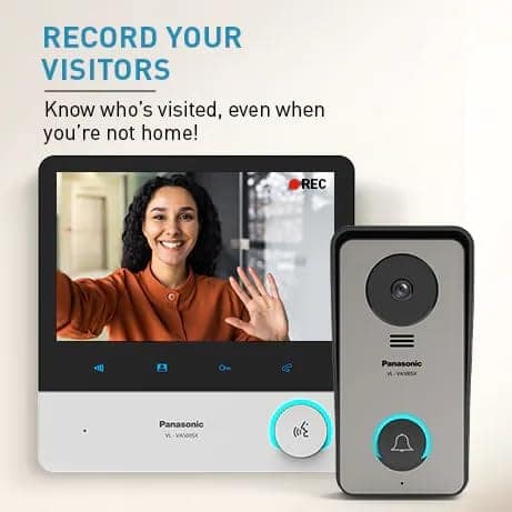 Panasonic VL-SA70SX Video Intercom System | Home & Office | Sensor Integration | Color Night Vision | Picture Recording Feature | Video Recording with additional SD Card | Includes Room Monitor (VL-VA500SX) & Door Station (VL-VA500SX) view 6