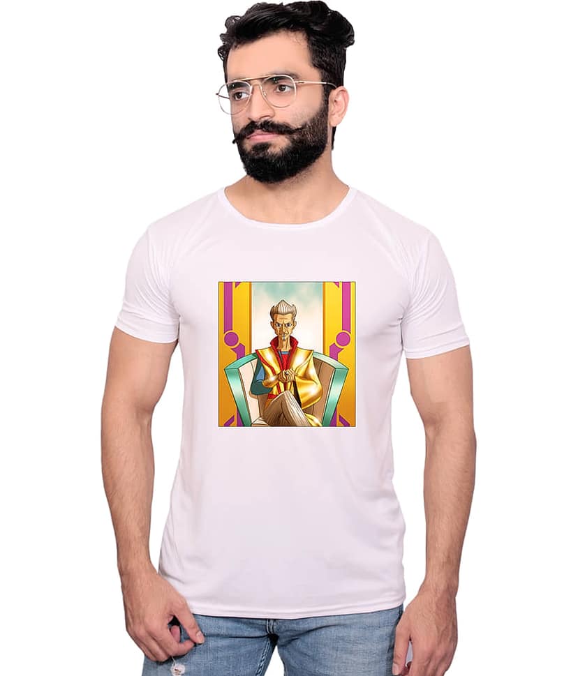 Nityanand Enterprises White Cotton Blend T-Shirt