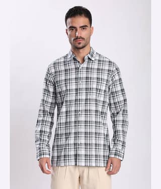 IVOC 100% Cotton Regular Fit Checks Full Sleeves Men's Casual Shirt - Multicolor ( Pack of 1 )