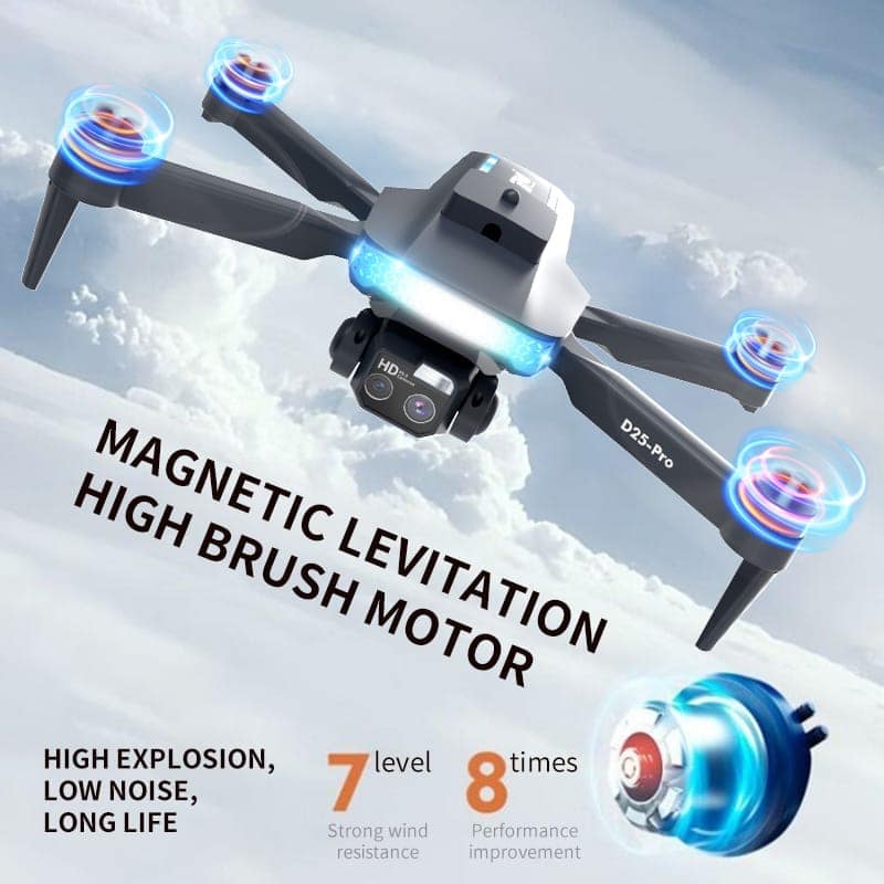 D25 Pro HD Camera Drone with Dual Camera, Optical Flow Position Hold, Gesture Control, One Key Return, Foldable RC Quadcopter Toy Drone for Kids & Beginners view 5