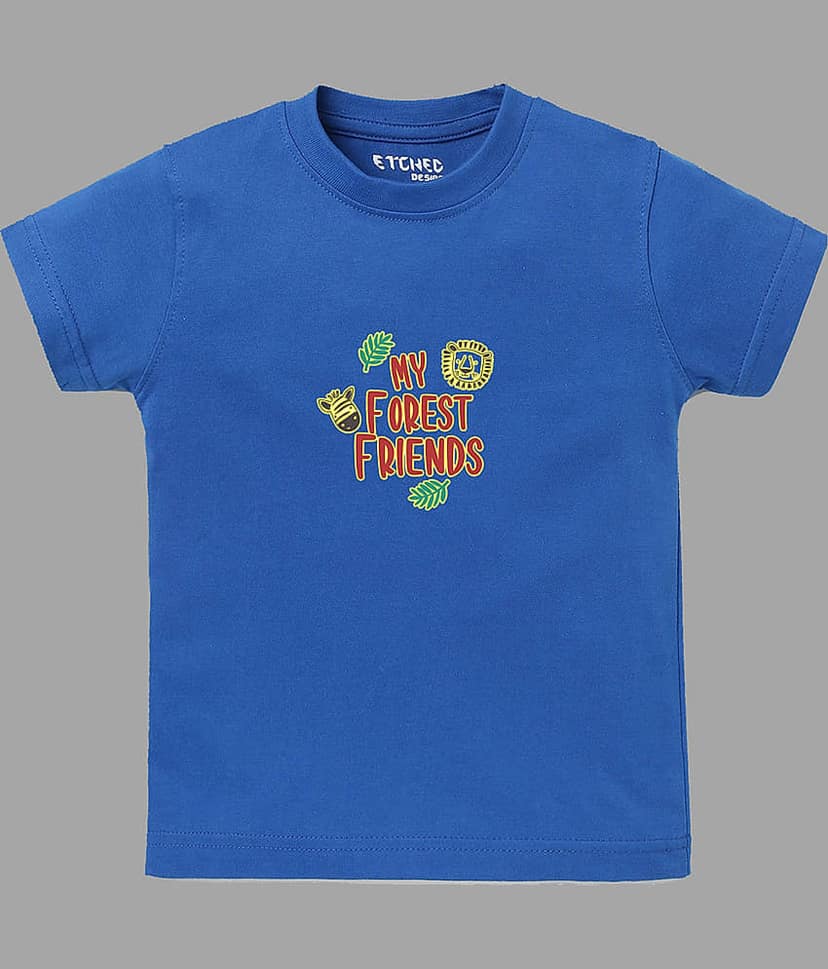 ETCHED DESIGN Pack of 1 Boys Cotton T-Shirt & Shorts Set ( Multicolor ) view 4