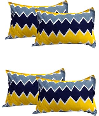 Divvay Homes Set of 4 Synthetic Textured Rectangular Cushion Cover (40X65)cm - Multi
