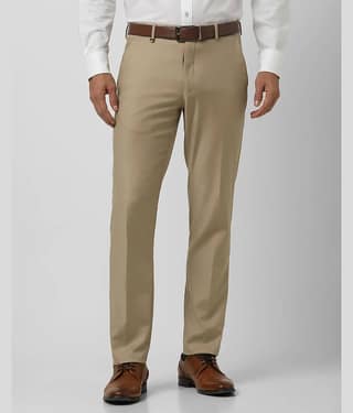 VILLAIN Slim Flat Men's Formal Trouser - Dark Grey ( Pack of 1 )